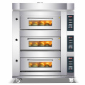 3 deck 6 tray electric control commercial bread baking equipment pizza oven wood fired cake oven bakery rack oven bakery